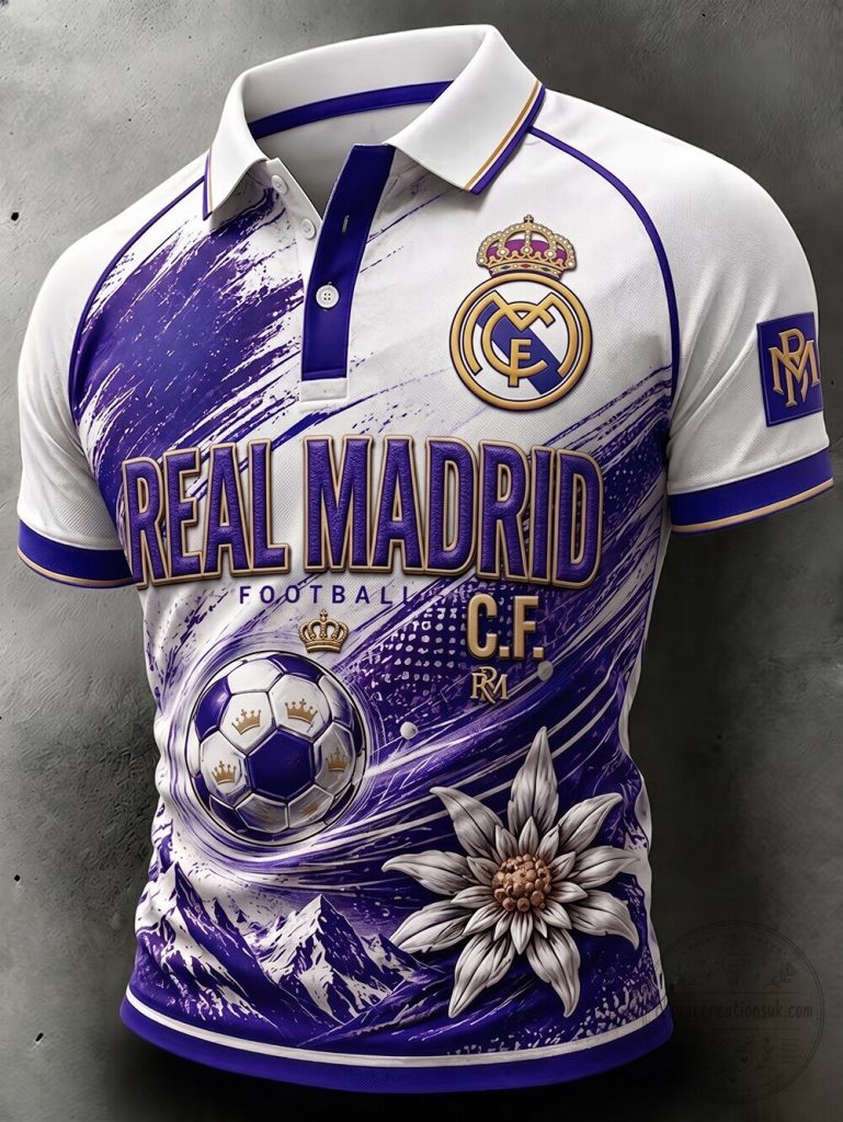 Real Madrid Football Club Purple Polo Shirt for Men