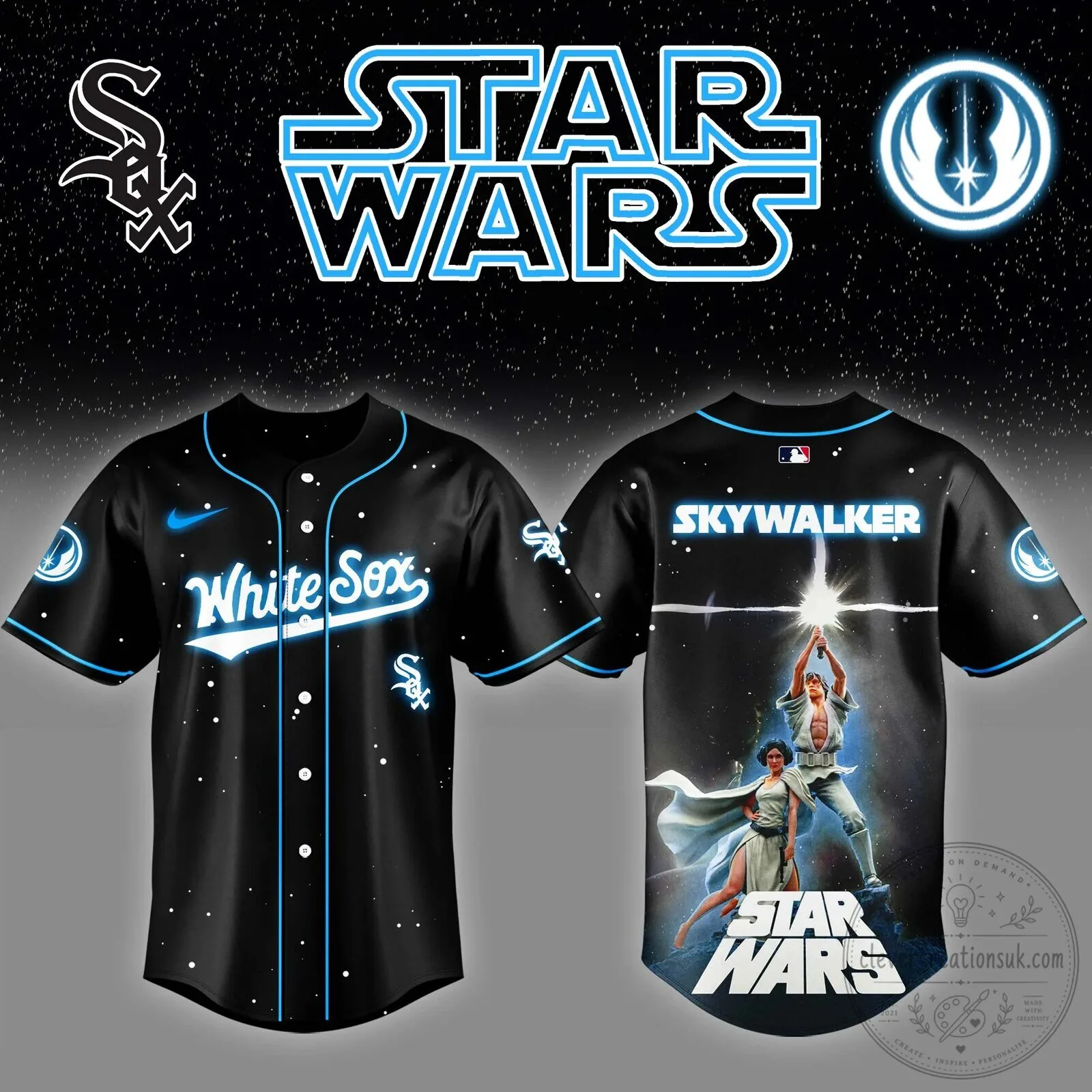 Chicago White Sox Game Night Star Wars Luke Skywalker Baseball Jersey