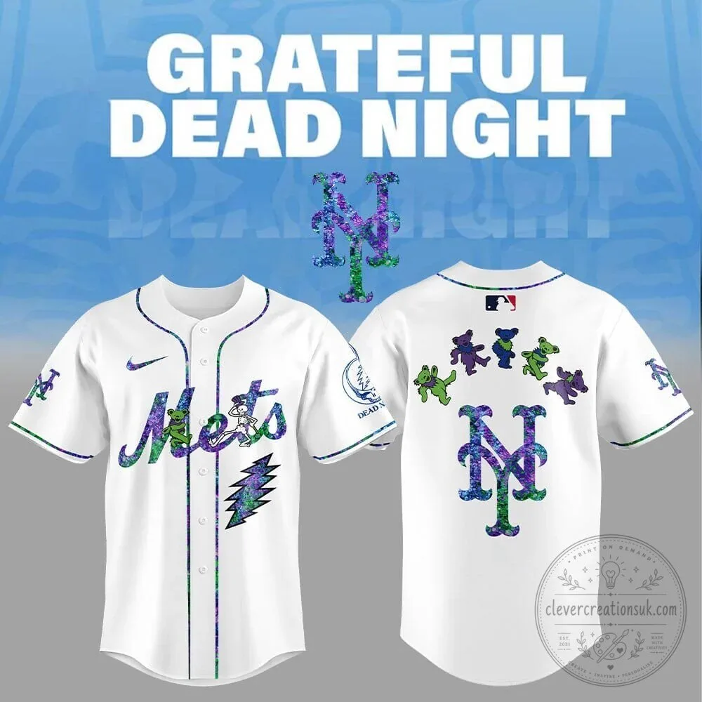 Limited Edition Jersey for Grateful Dead Night with New York Mets Baseball Design