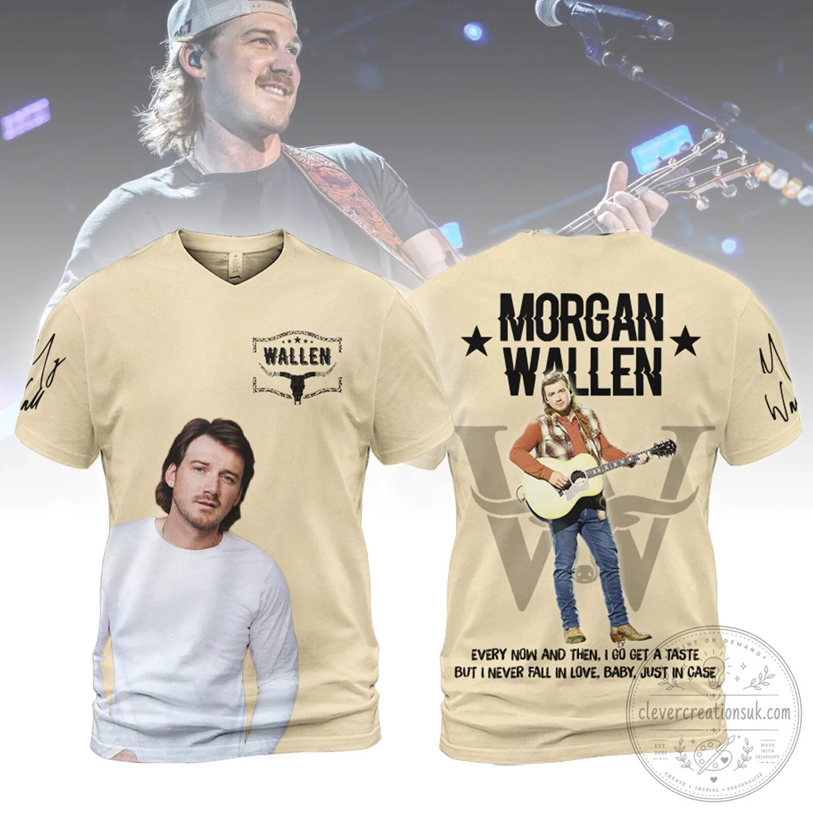 Morgan Wallen Shirt, Country Music Star Graphic V-Neck T-Shirt