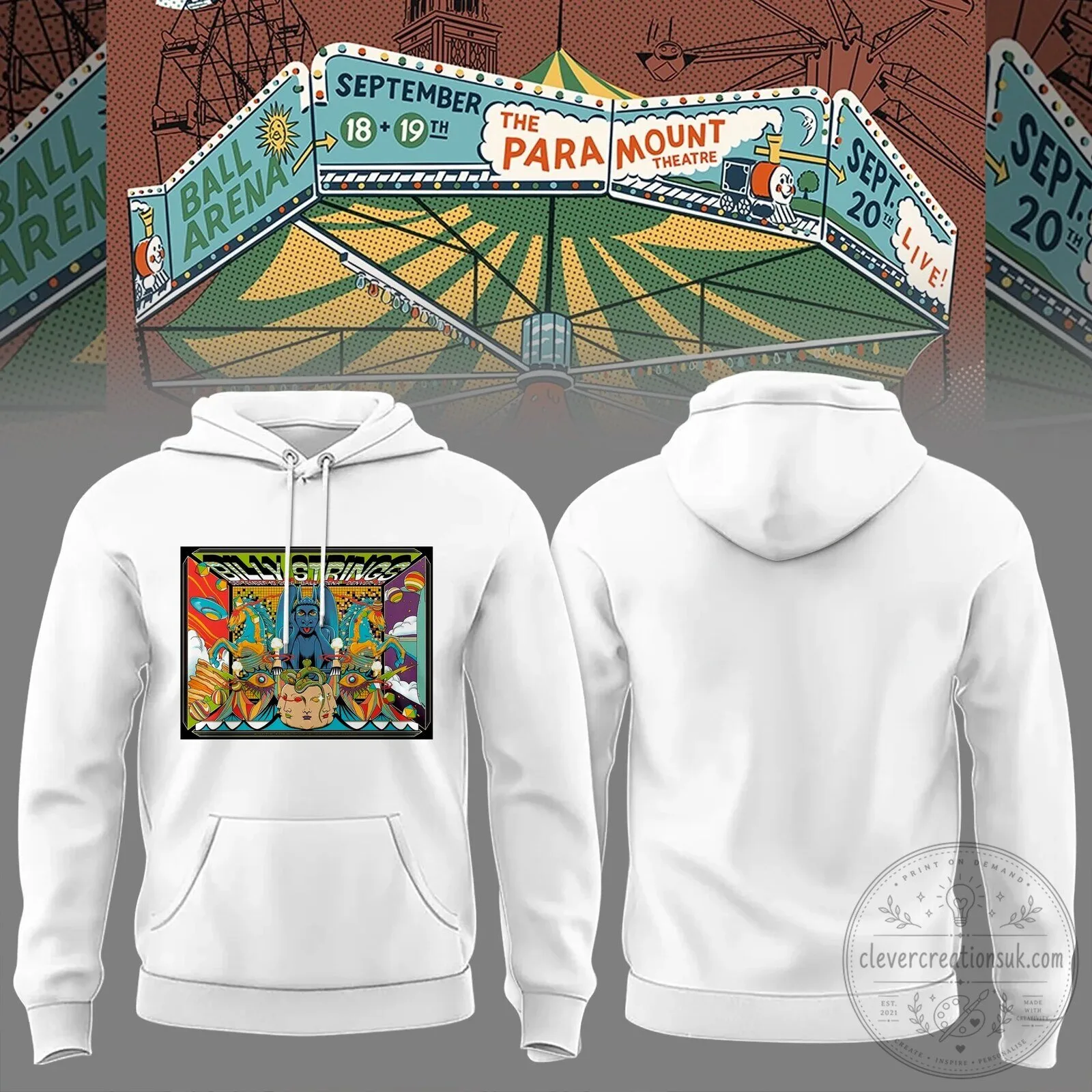 Hoodie for the Billy Strings Concert Tour at Paramount Theatre in September 2026