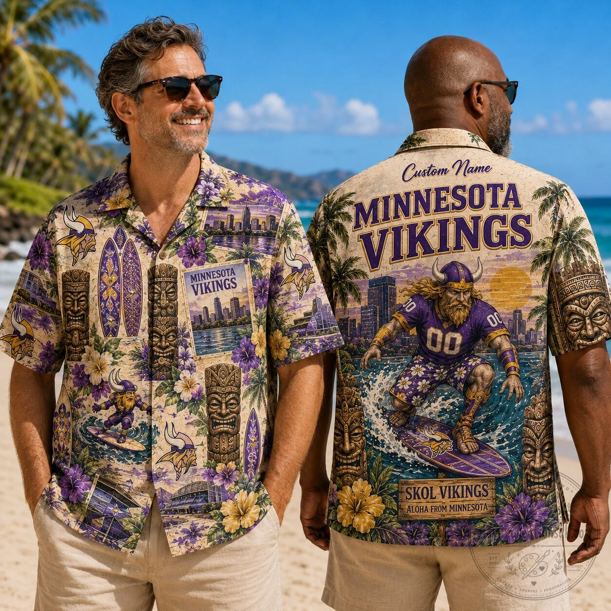 Minnesota Vikings Football Personalized Hawaiian Shirt for Men