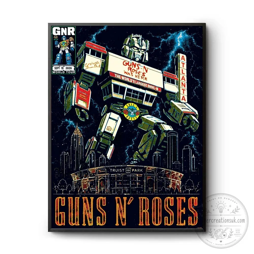 Guns N' Roses Truist Park Atlanta World Tour Concert Poster