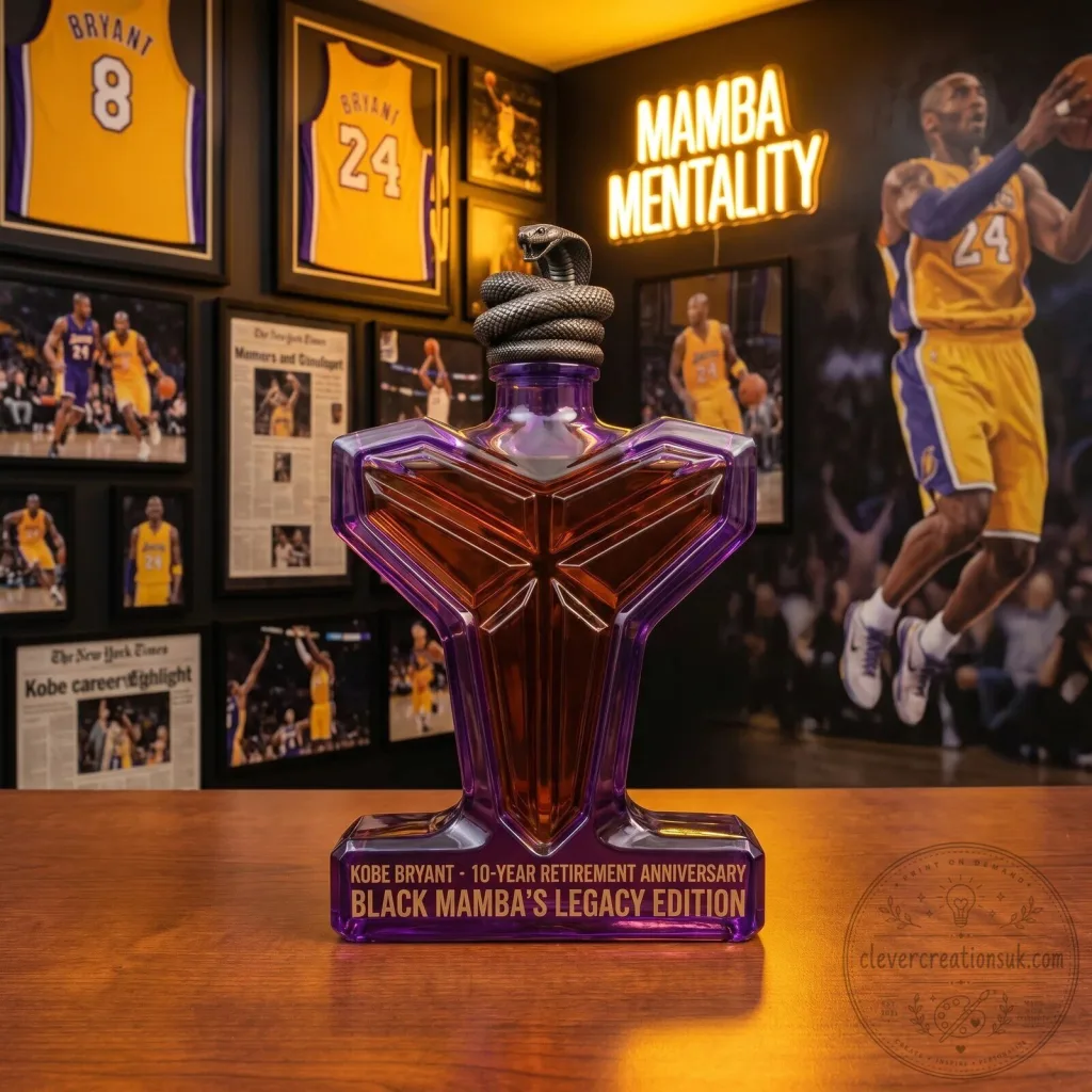 Kobe Bryant Black Mamba Legacy Edition 10-Year Retirement Anniversary Whiskey Bottle