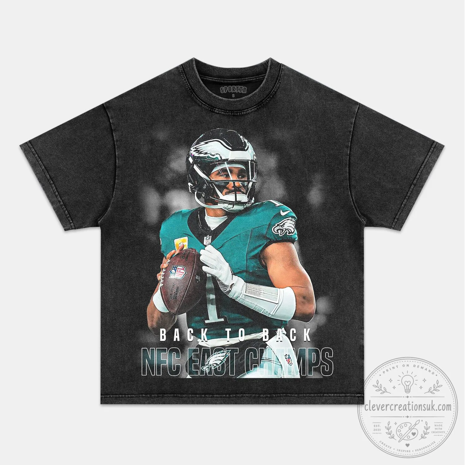 Jalen Hurts Philadelphia Eagles NFC East Champs Football T-Shirt