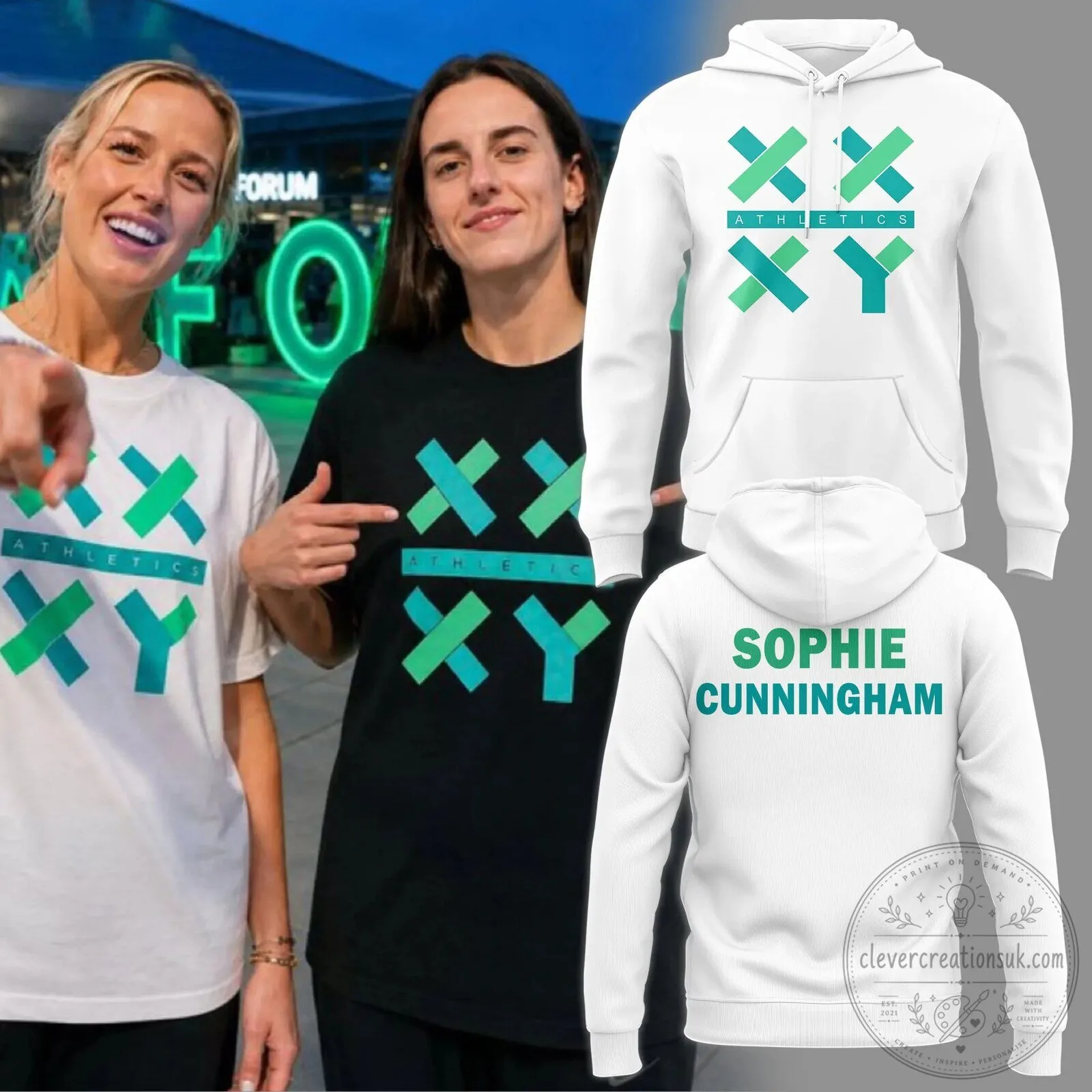 _Indiana Fever x Sophie Cunningham Thank You Sophie For Speaking Up For Girls Hoodie White