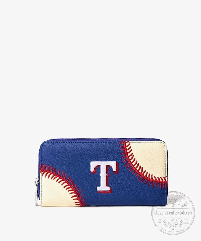 Texas Rangers Baseball Team Logo Zip Around Wallet