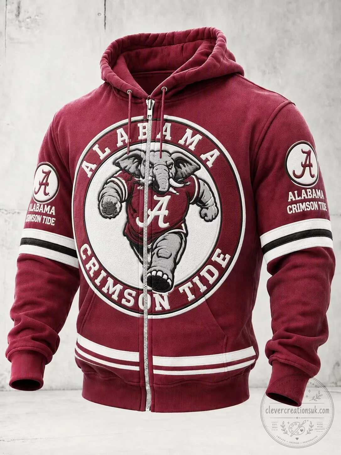 Alabama Crimson Tide Big Al Mascot Full-Zip Hoodie