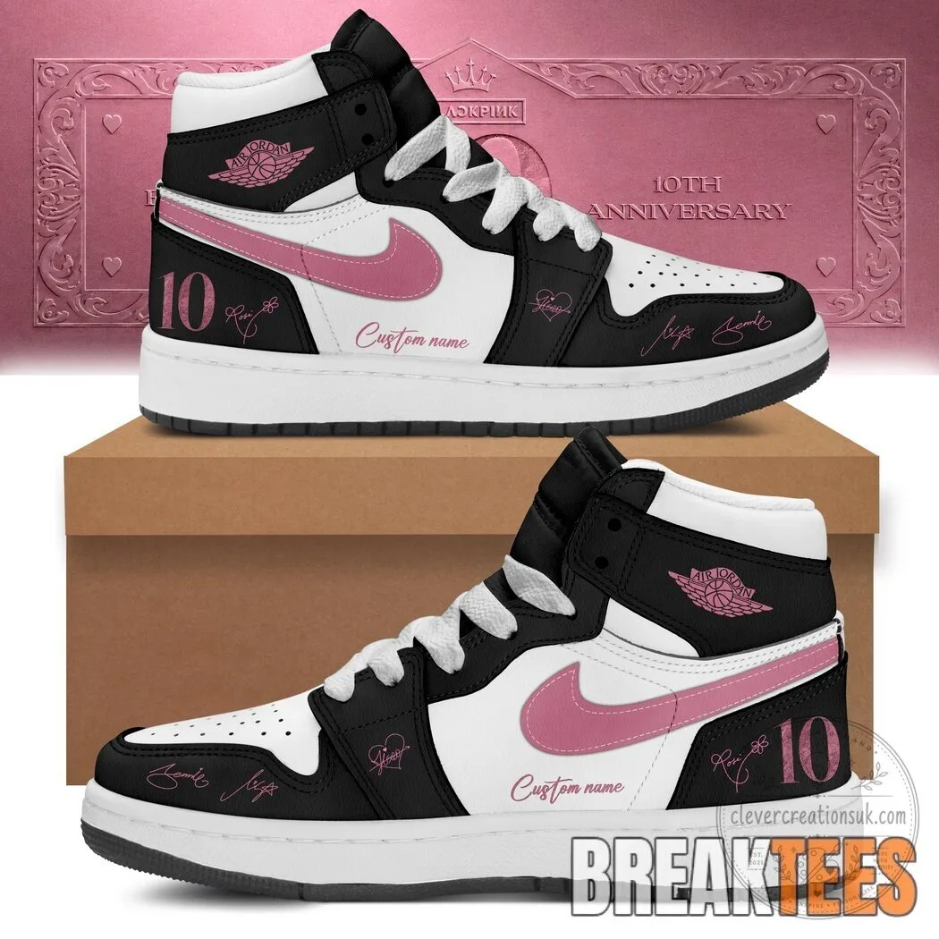 Blackpink 10th Anniversary Premium High-Top Sneakers with Custom Name
