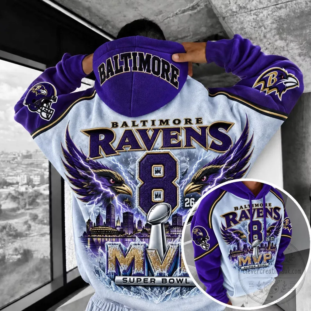 Baltimore Ravens Super Bowl MVP Football Team Fan Hoodie