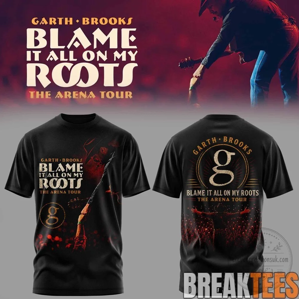 Garth Brooks Blame It All On My Roots The Arena Tour Black T-Shirt