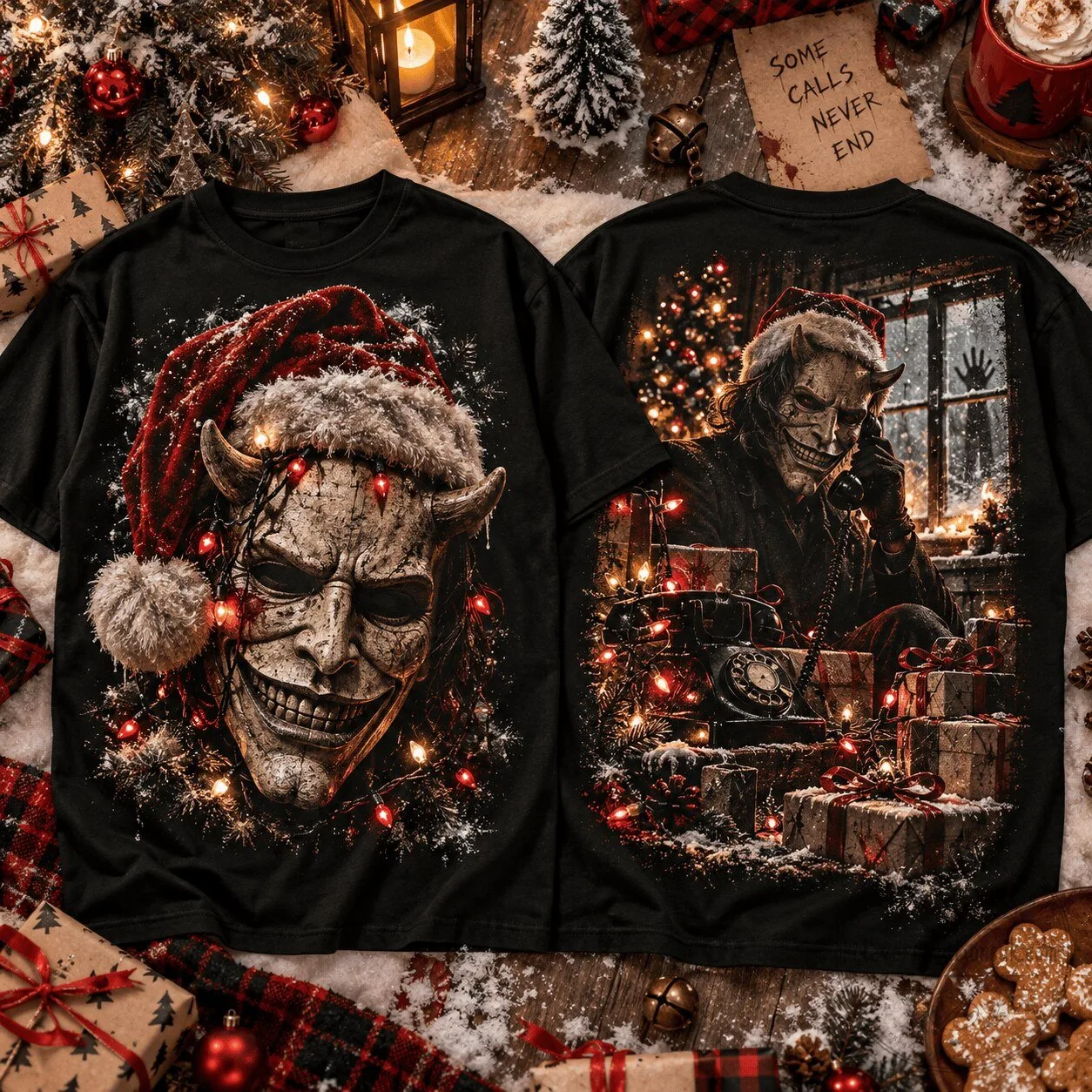 The Black Phone The Grabber Christmas Horror Movie T-Shirt