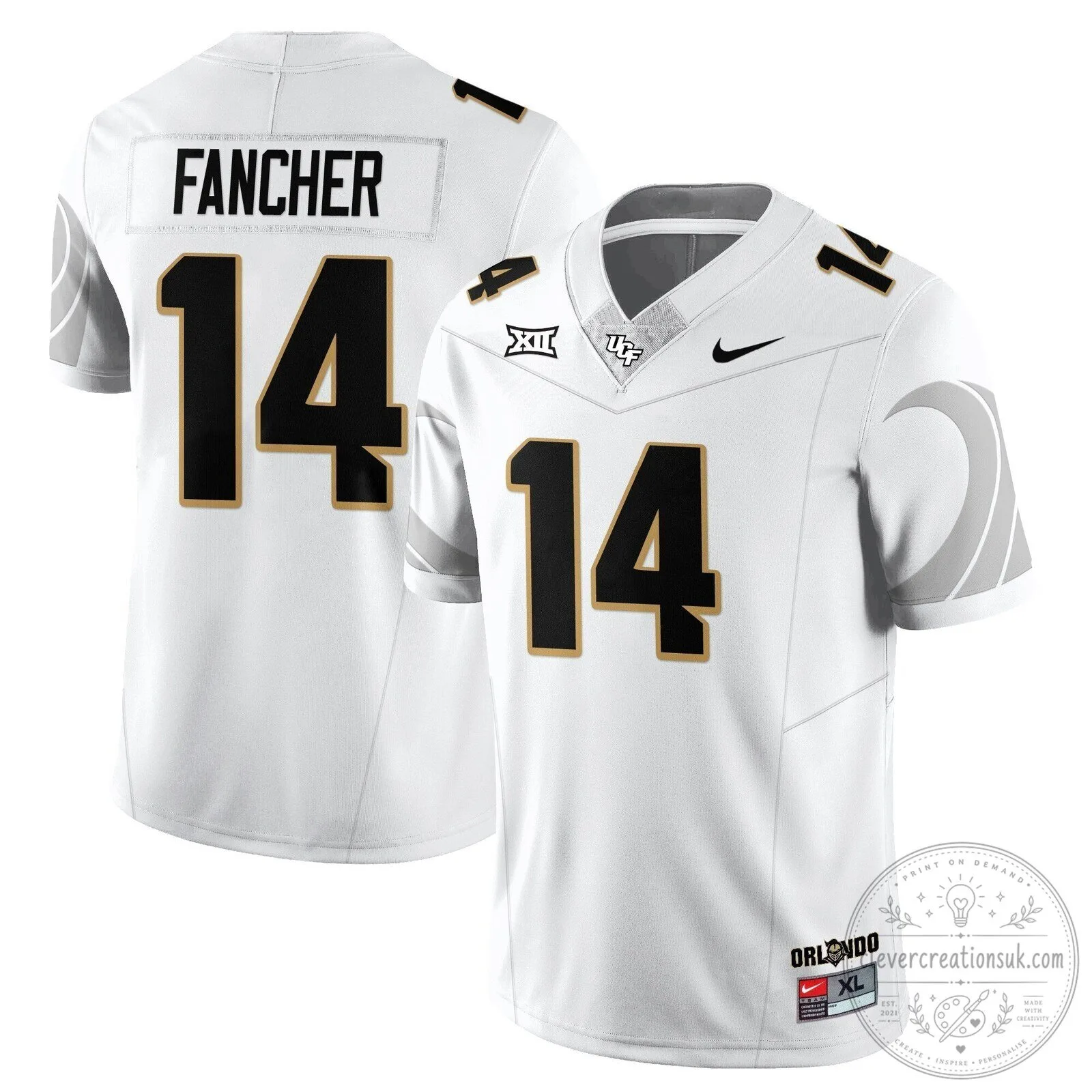 UCF Football Black Number 11 Brown Player Replica Football Jersey 31 UCF Football Black Number 11 Brown Player Replica Football Jersey