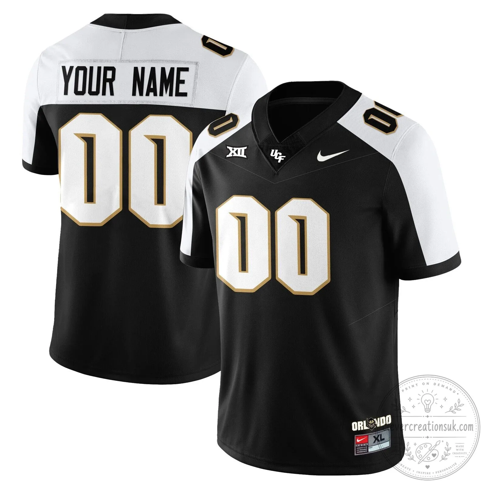 UCF Football Black Number 11 Brown Player Replica Football Jersey 41 UCF Football Black Number 11 Brown Player Replica Football Jersey