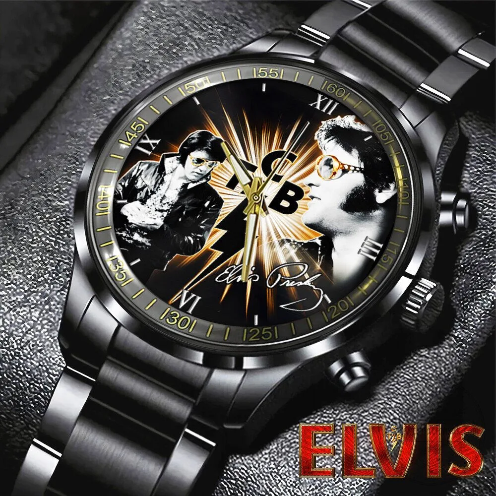Stainless Steel Watch Celebrating Elvis Presley, Rock and Roll's Legendary King