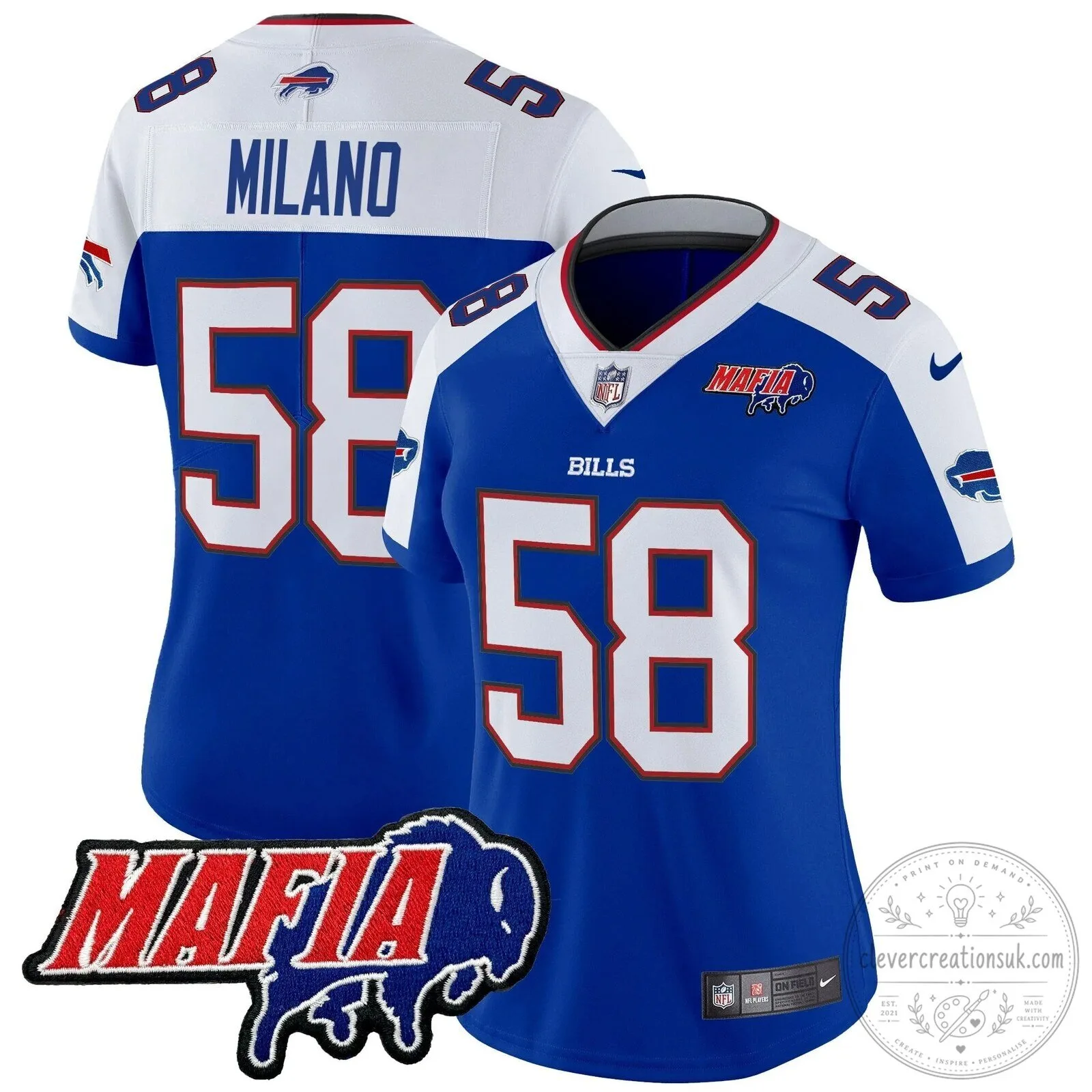 Royal Blue Football Jersey for Josh Allen - Buffalo Bills Mafia 82 Royal Blue Football Jersey for Josh Allen - Buffalo Bills Mafia