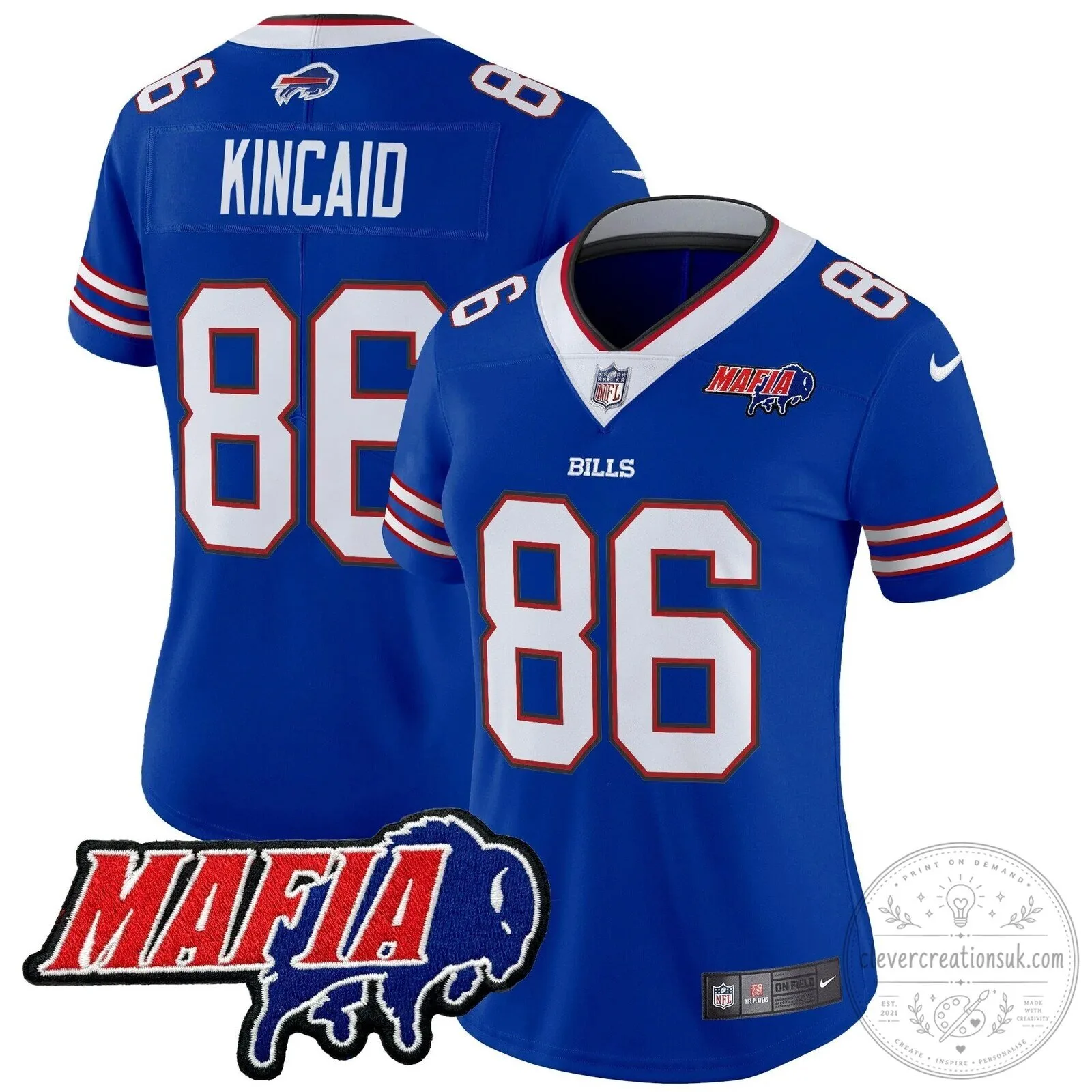 Royal Blue Football Jersey for Josh Allen - Buffalo Bills Mafia 96 Royal Blue Football Jersey for Josh Allen - Buffalo Bills Mafia
