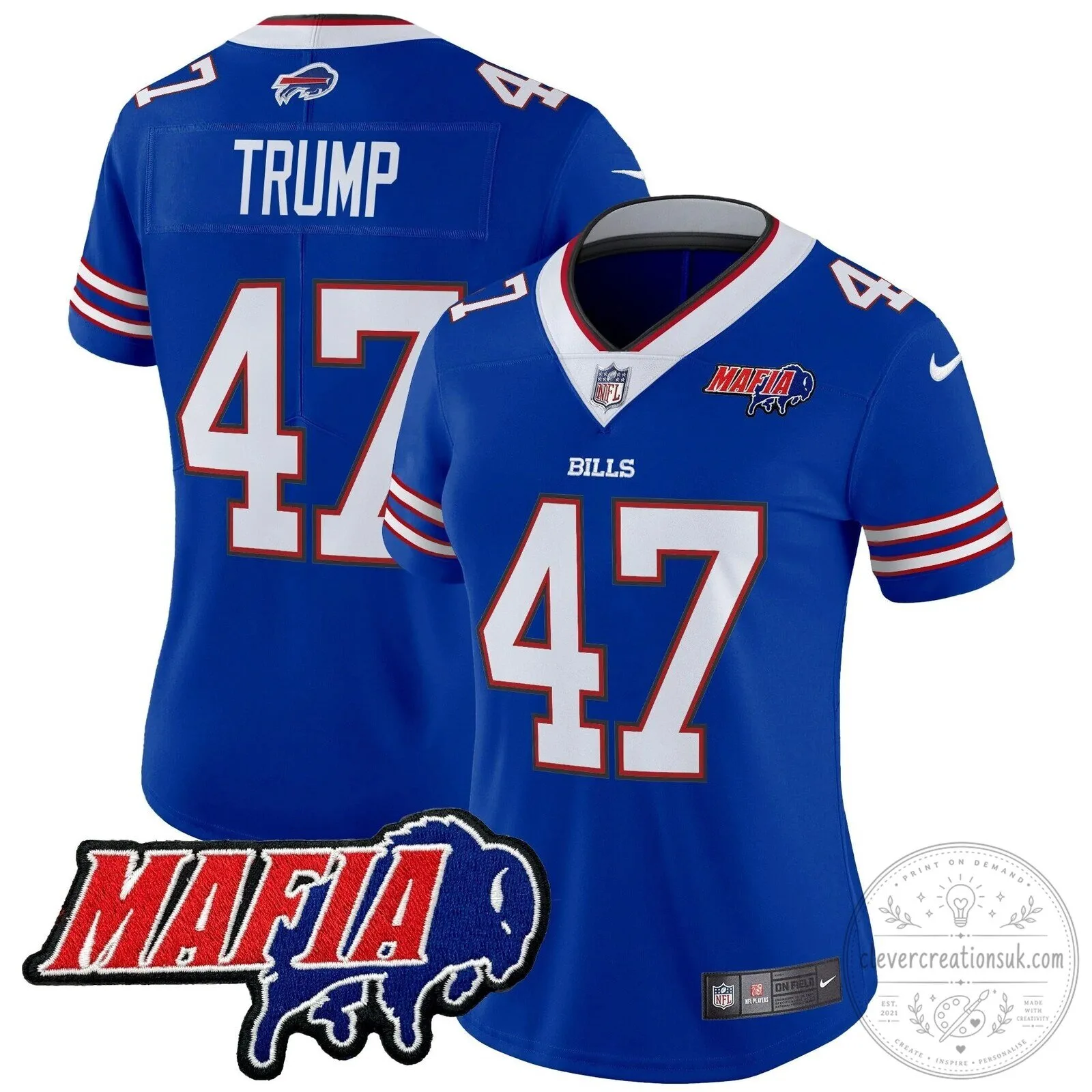 Royal Blue Football Jersey for Josh Allen - Buffalo Bills Mafia 98 Royal Blue Football Jersey for Josh Allen - Buffalo Bills Mafia