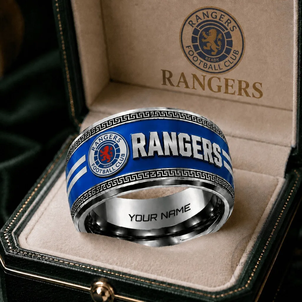 Rangers Football Club Scottish Premiership Custom Name Blue Ring