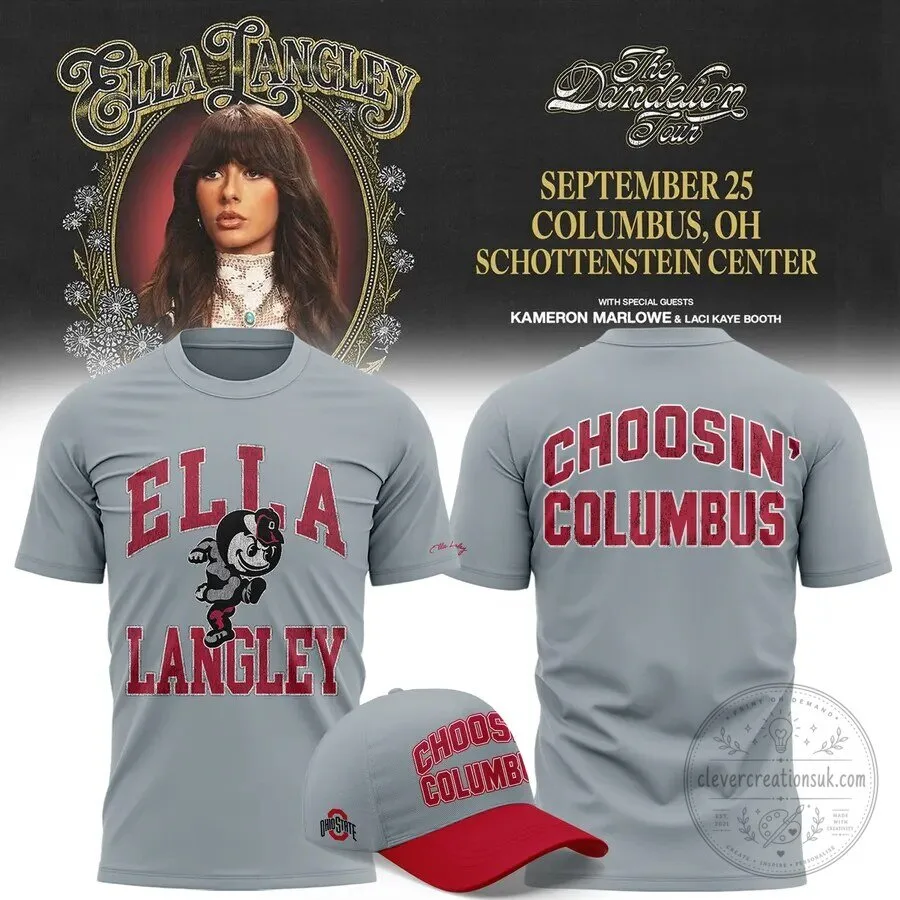 Ella Langley The Dandelion Tour Ohio State Buckeyes Choosin Columbus T-Shirt