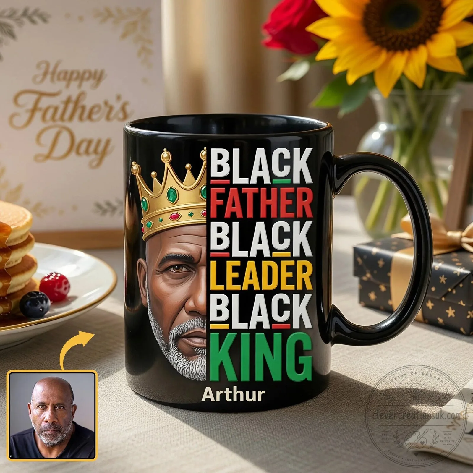 Black Father Black King Leader Personalized Coffee Mug
