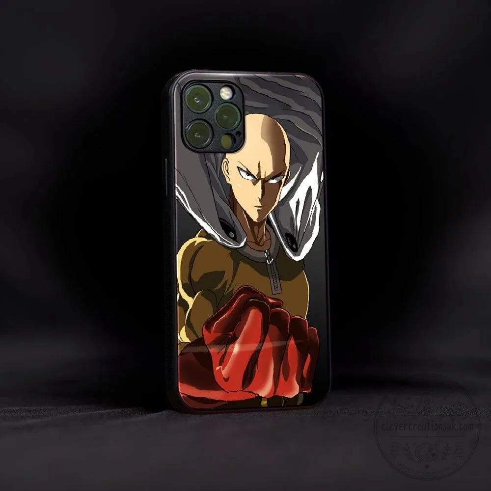 One-Punch Man Saitama Anime Character Art iPhone Phone Case