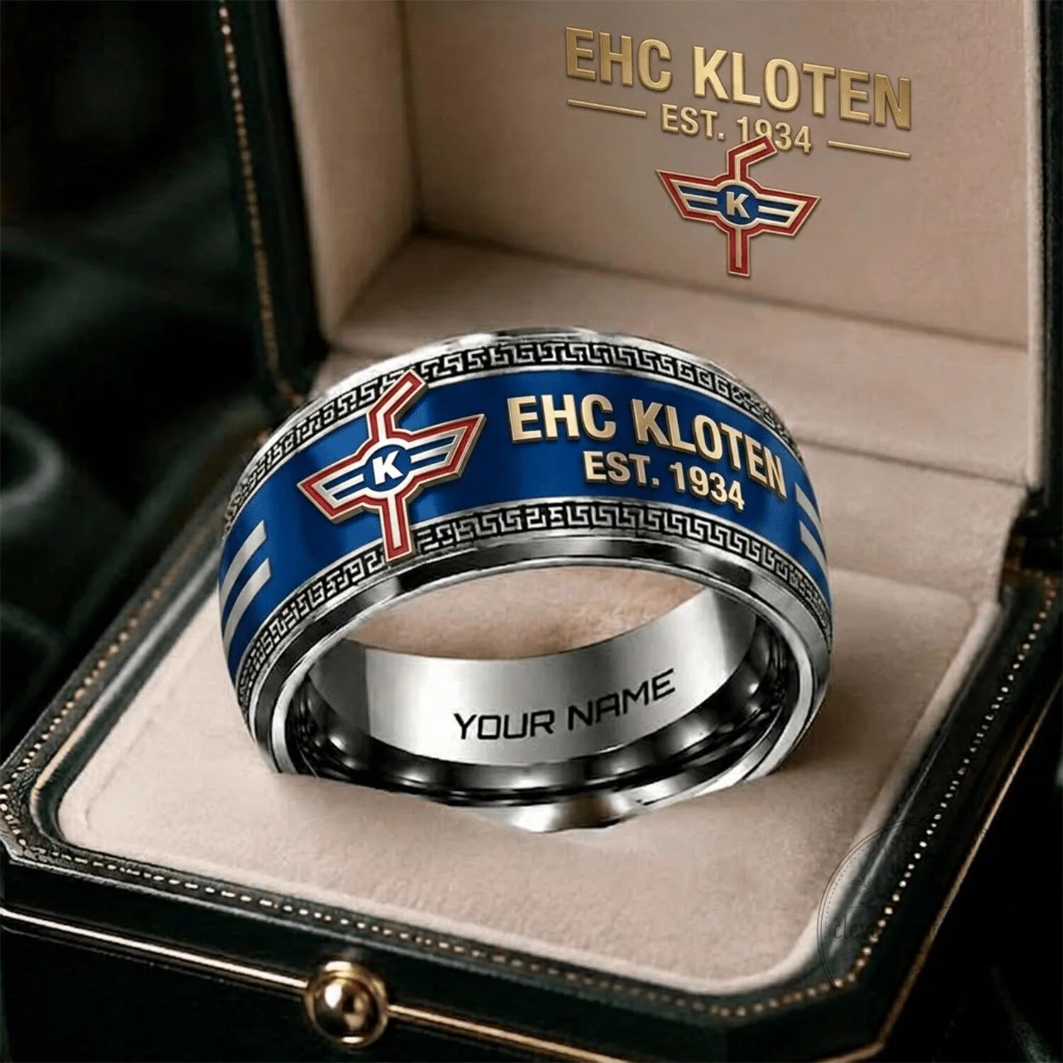EHC Kloten National League Ice Hockey Team Personalized Ring