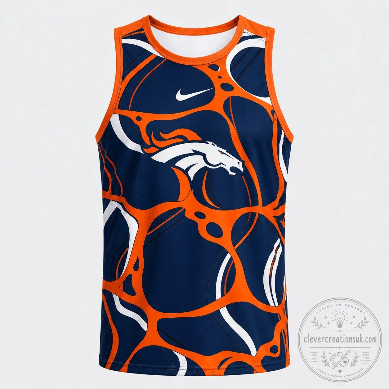 Denver Broncos NFL Football Team Logo Athletic Graphic Tank Top