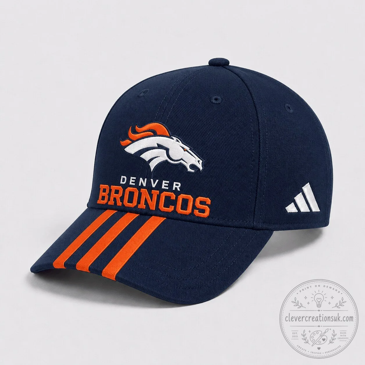 Denver Broncos National Football League Triple Stripe Baseball Cap Hat