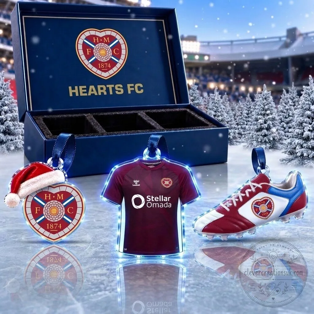 Hearts Football Club Scottish Premiership Team Full Set 3 Acrylic Ornament