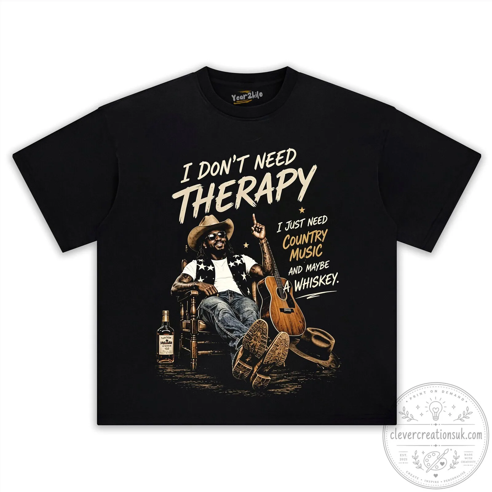 Shaboozey Country Music Tee, I Don't Need Therapy, Just Country Music T-Shirt
