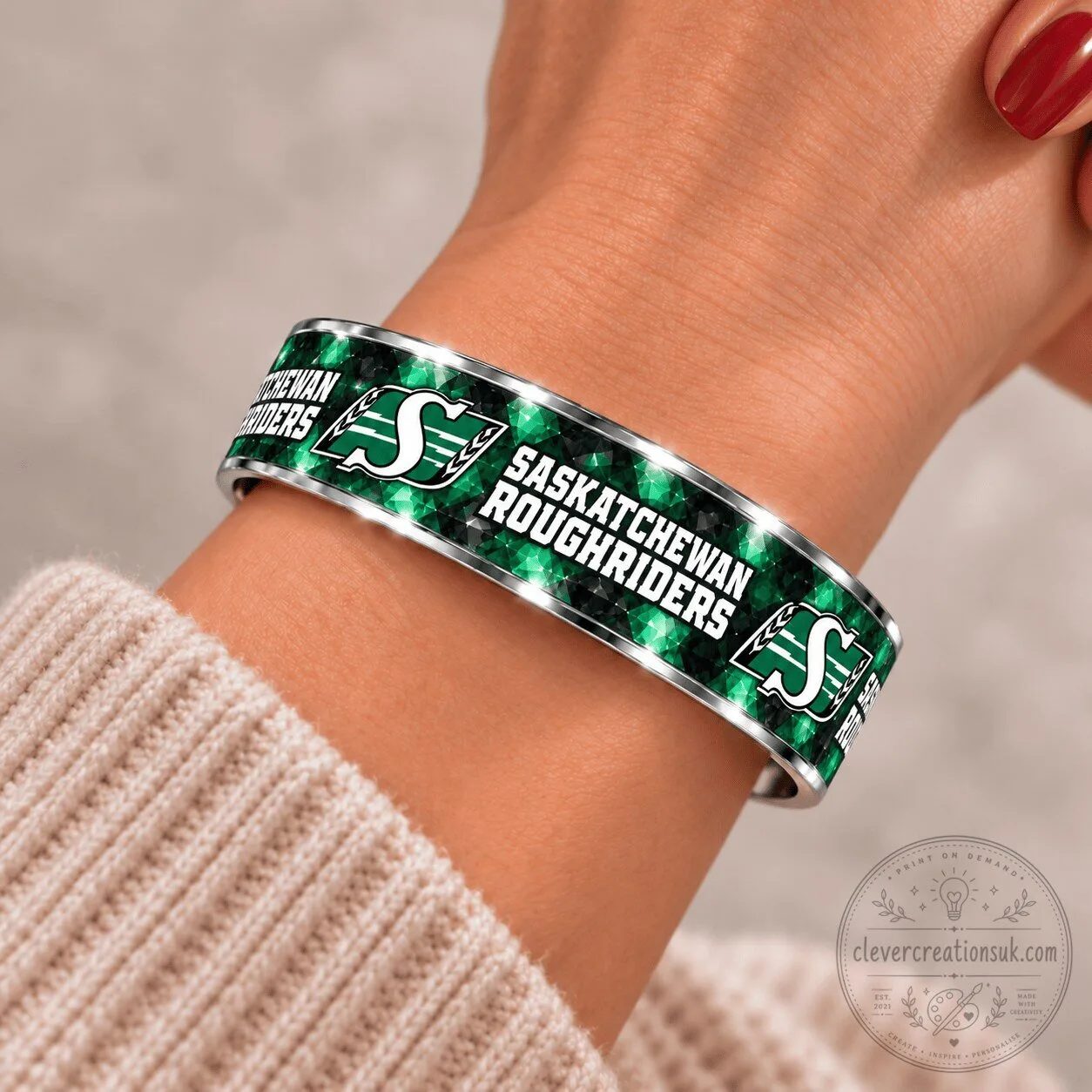 Saskatchewan Roughriders Football Team Logo Bracelet