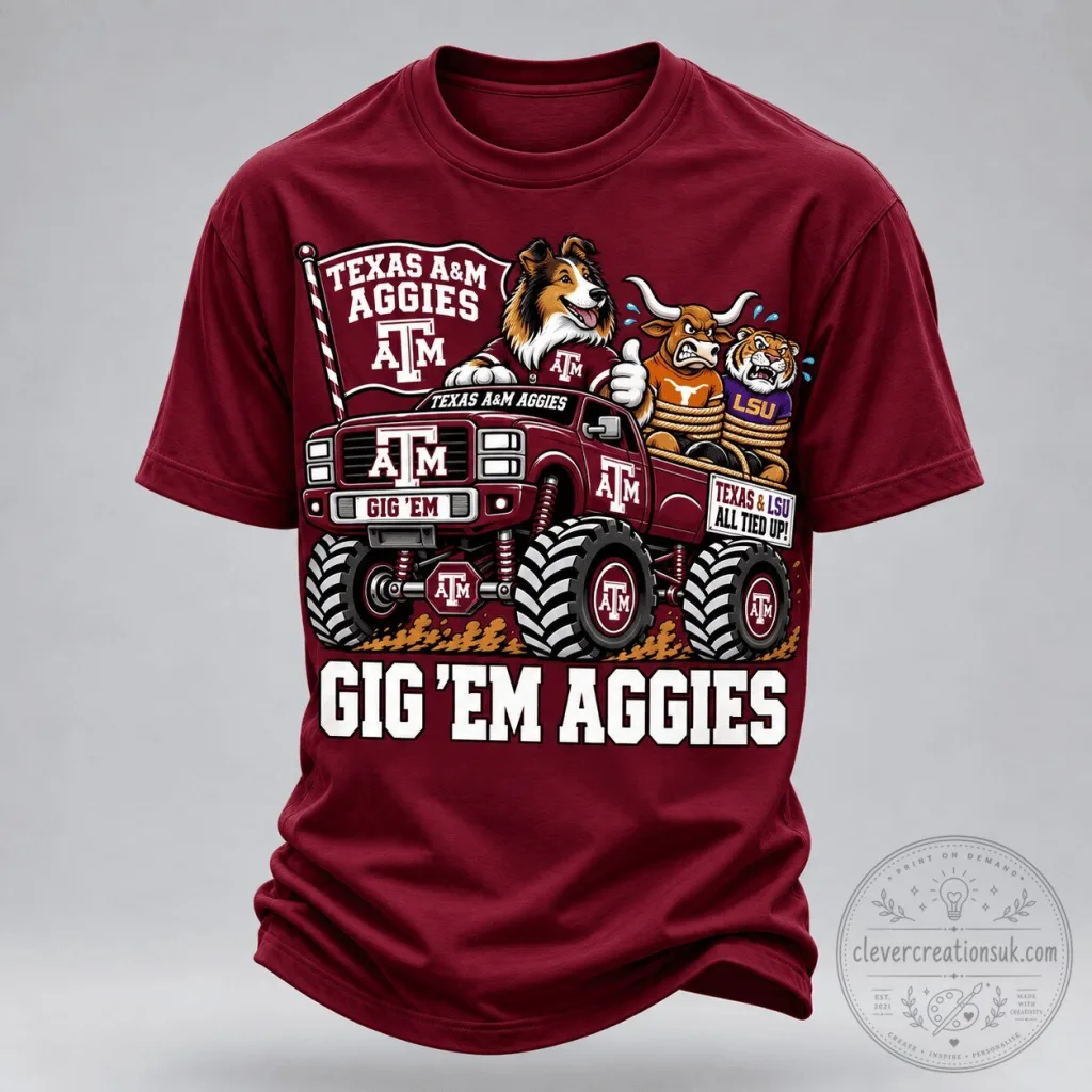 Texas A&M Aggies RC Monster Truck Tied Up Rivals Maroon T-Shirt