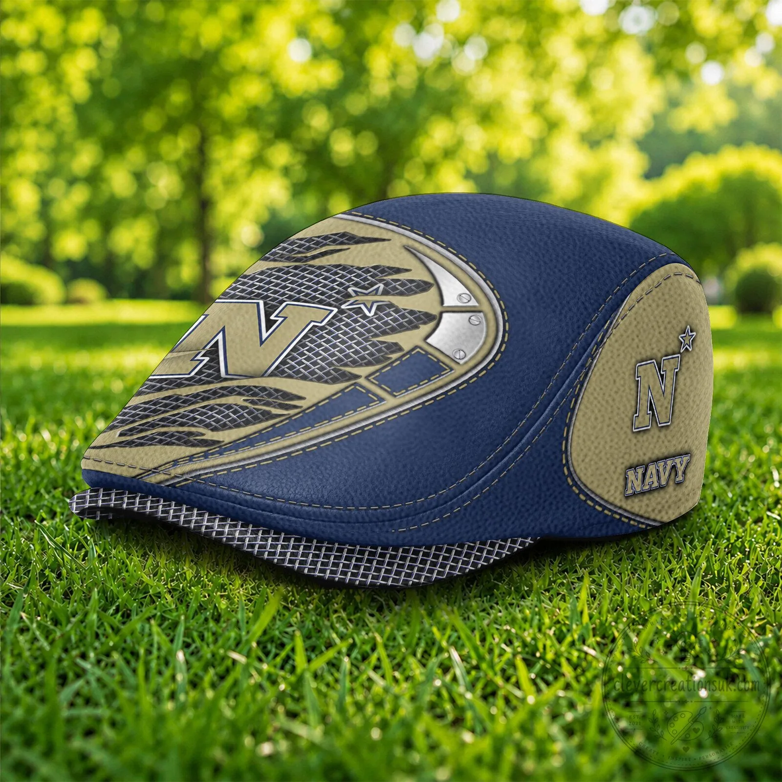Navy Midshipmen NCAA Flat Cap, Golf Hat for Men and Women