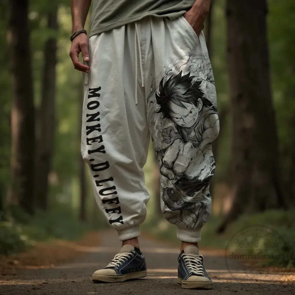 Monkey D. Luffy One Piece Anime Casual Jogger Pants for Men
