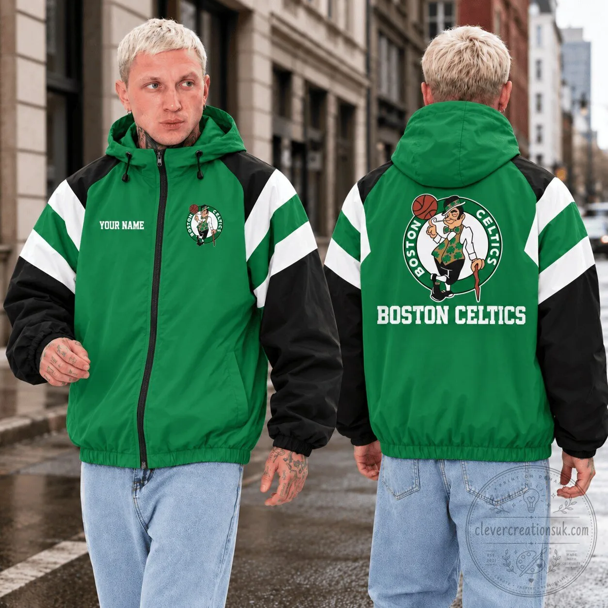 Boston Celtics NBA Outdoor Jacket Personalized Name For Fan
