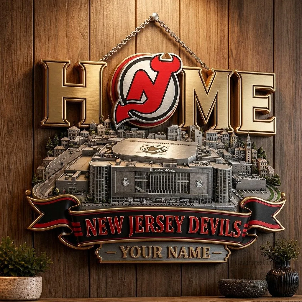 New Jersey Devils Prudential Center Stadium Home Wall Art Sign