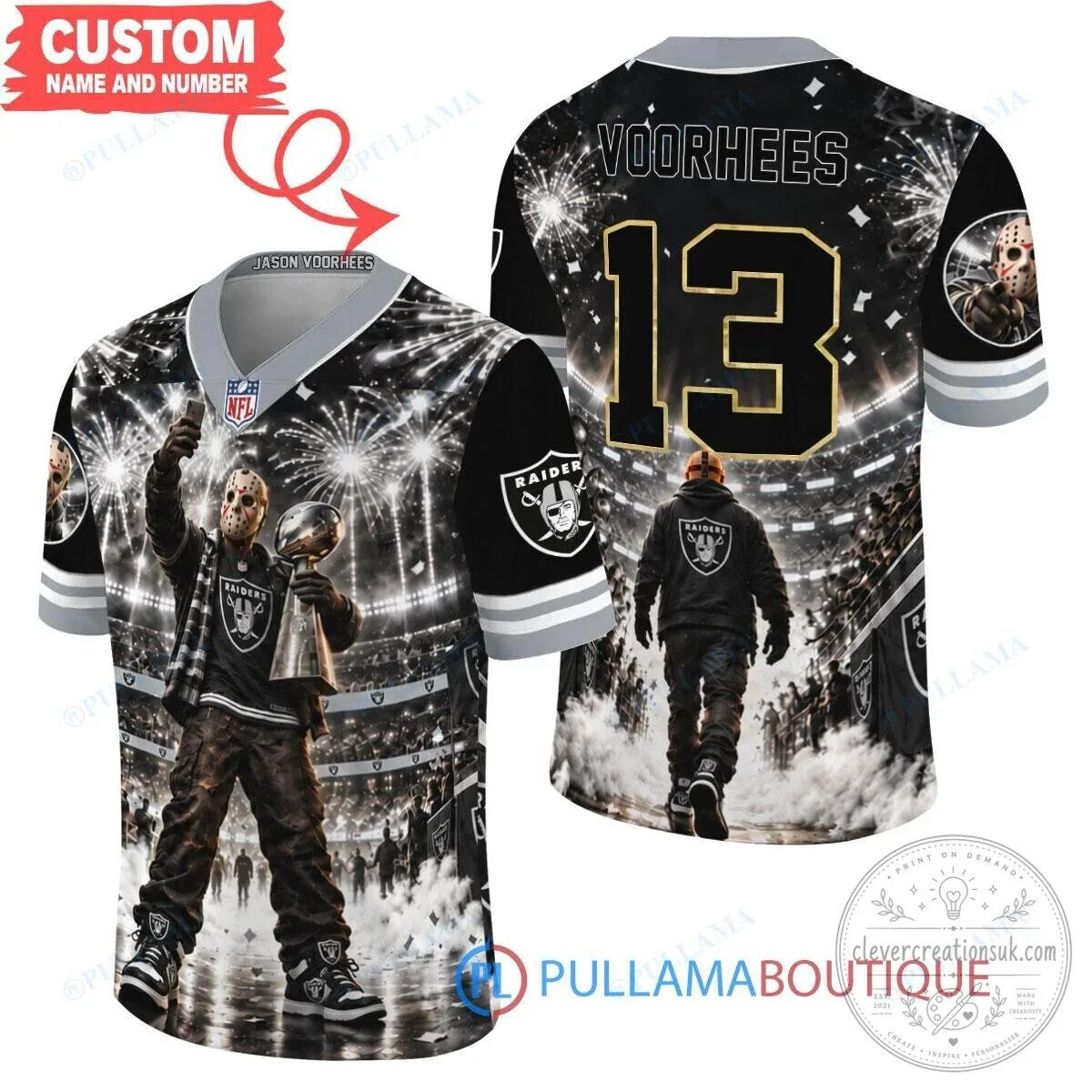 Las Vegas Raiders Jason Voorhees Night Victory Football Jersey