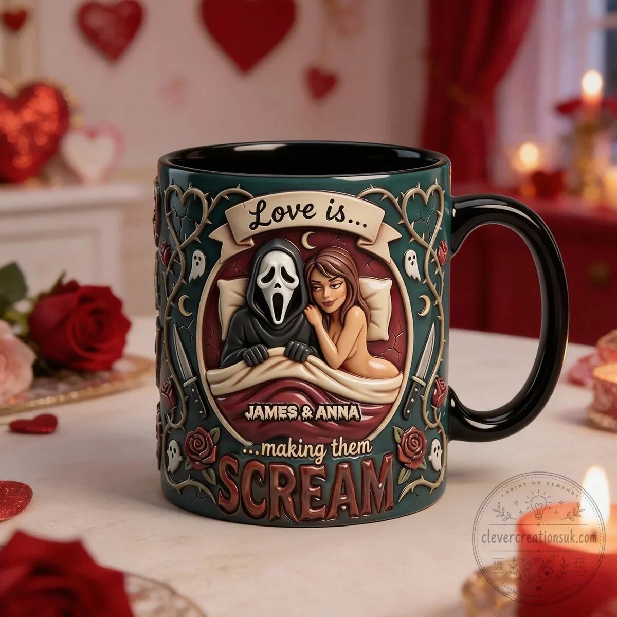 Scream Ghostface Horror Movie Personalized Couple Mug