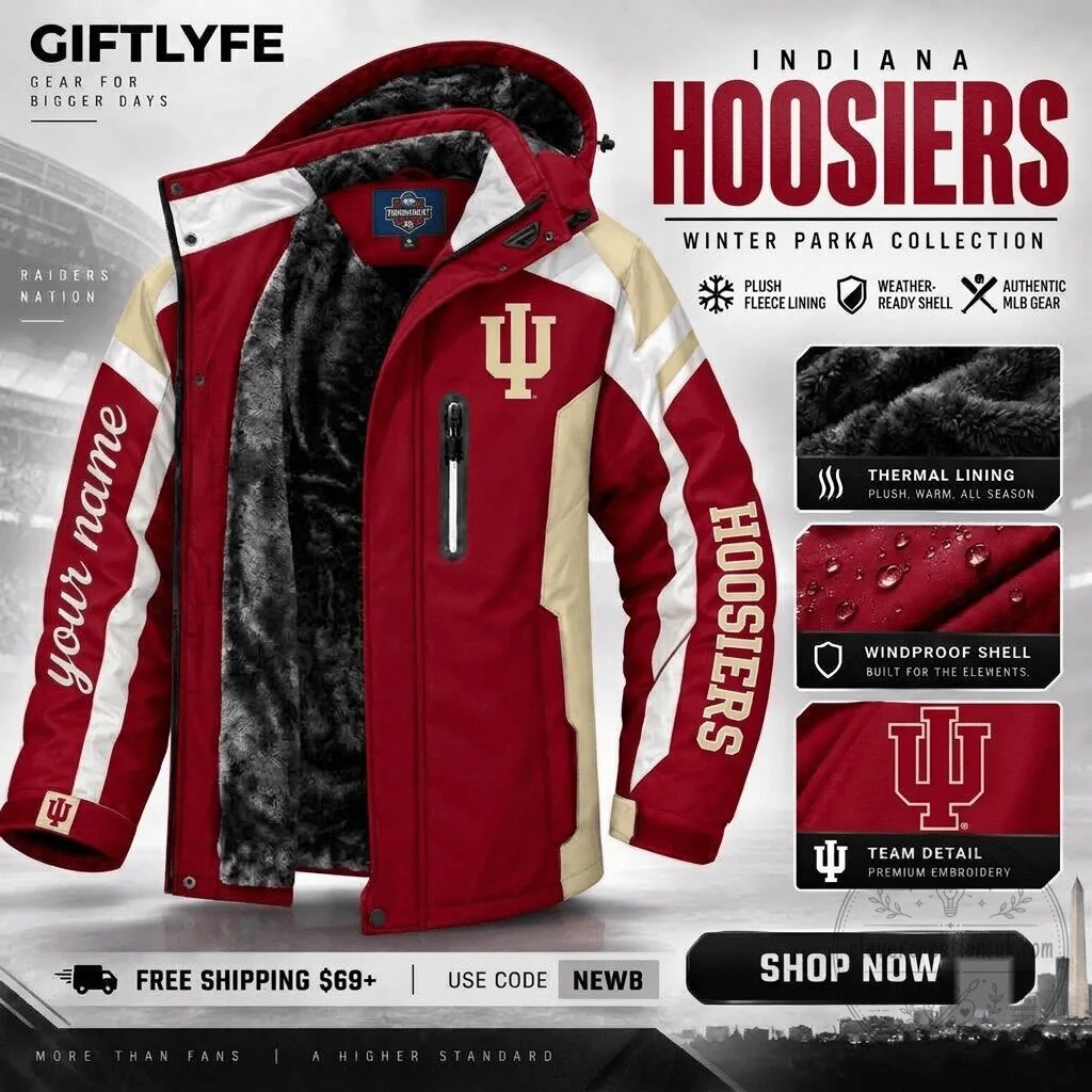 Indiana Hoosiers NCAA Winter Parka Jacket