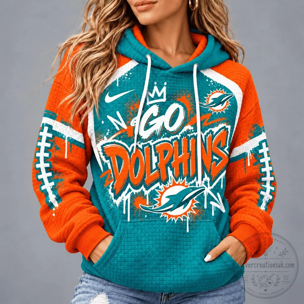 Miami Dolphins Football Team Fan Apparel Hoodie for Game Day