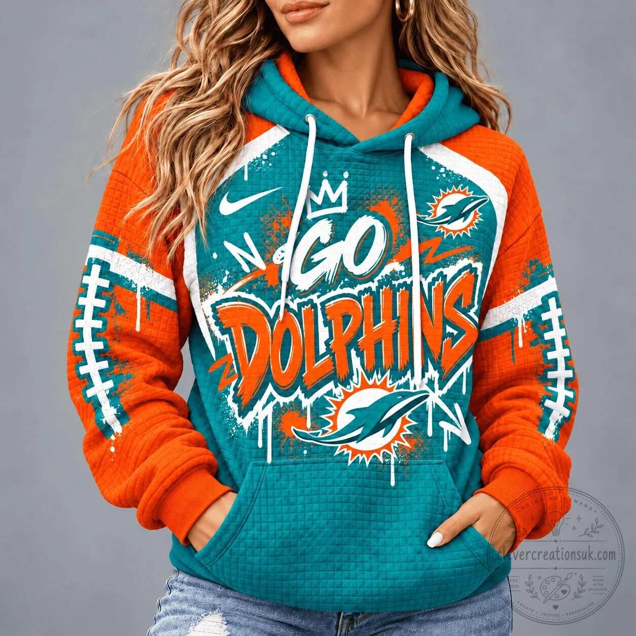 Miami Dolphins Football Team Fan Apparel Hoodie for Game Day