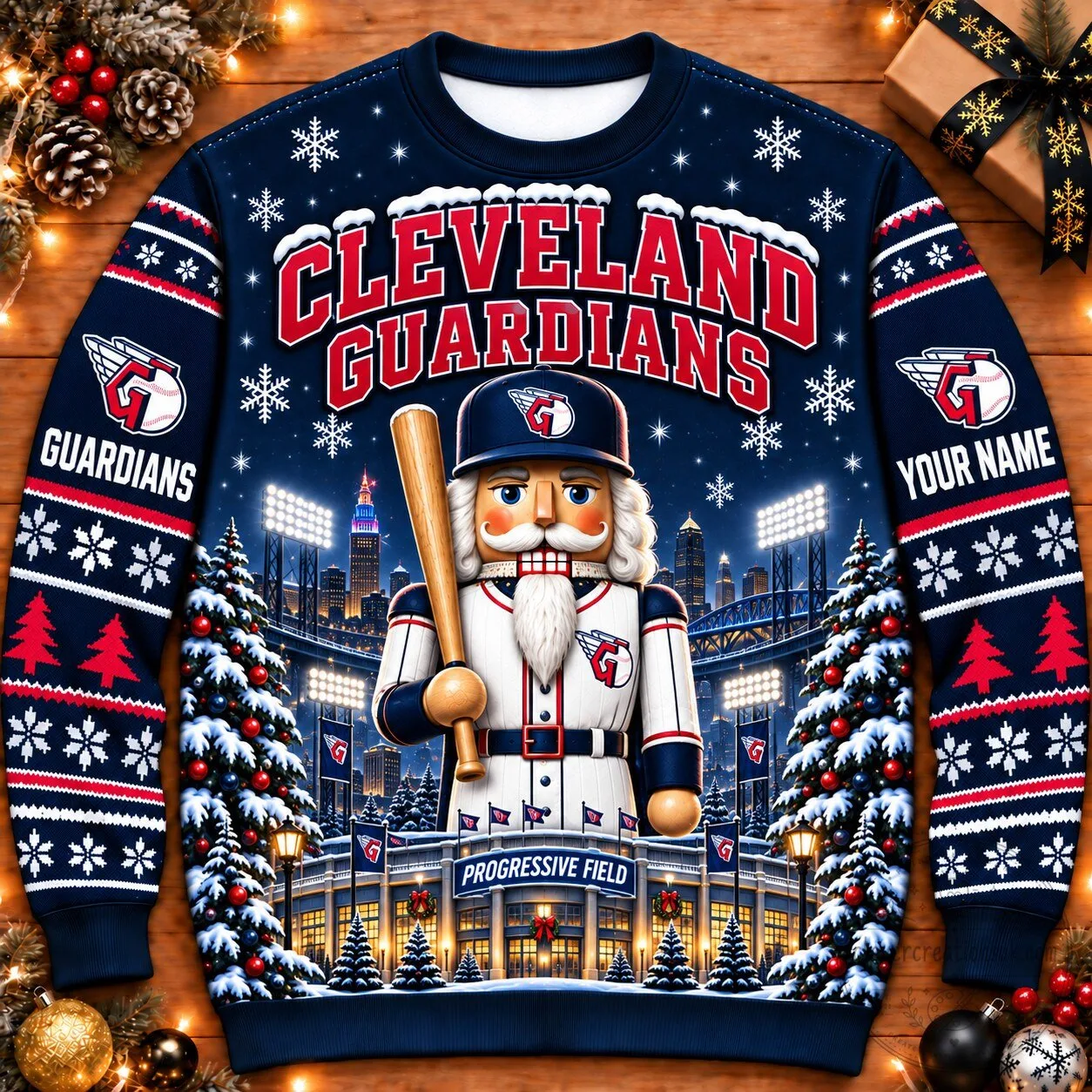Cleveland Guardians Nutcracker Christmas Holiday Sweatshirt