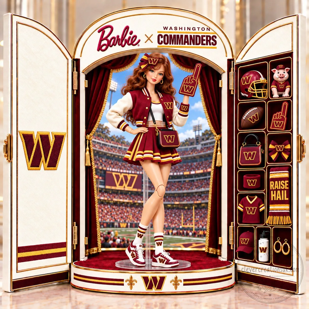 Barbie Washington Commanders Football Team Collectible Doll Figure