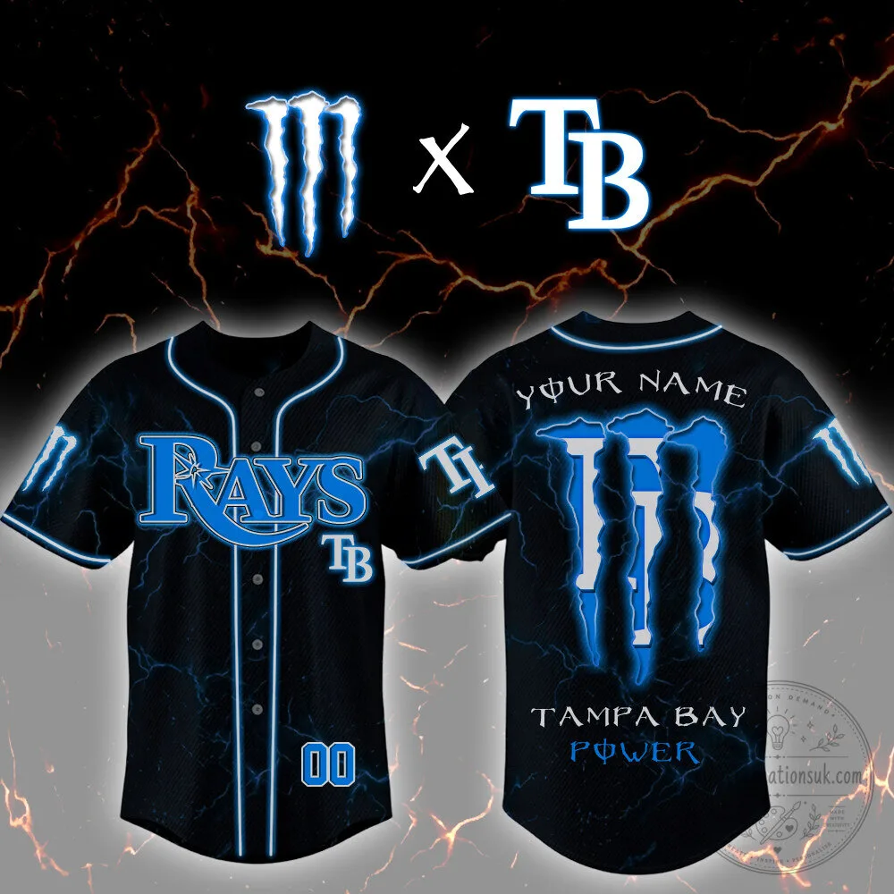 Tampa Bay Rays Baseball Monster Energy Drink Special Edition Baseball Jersey