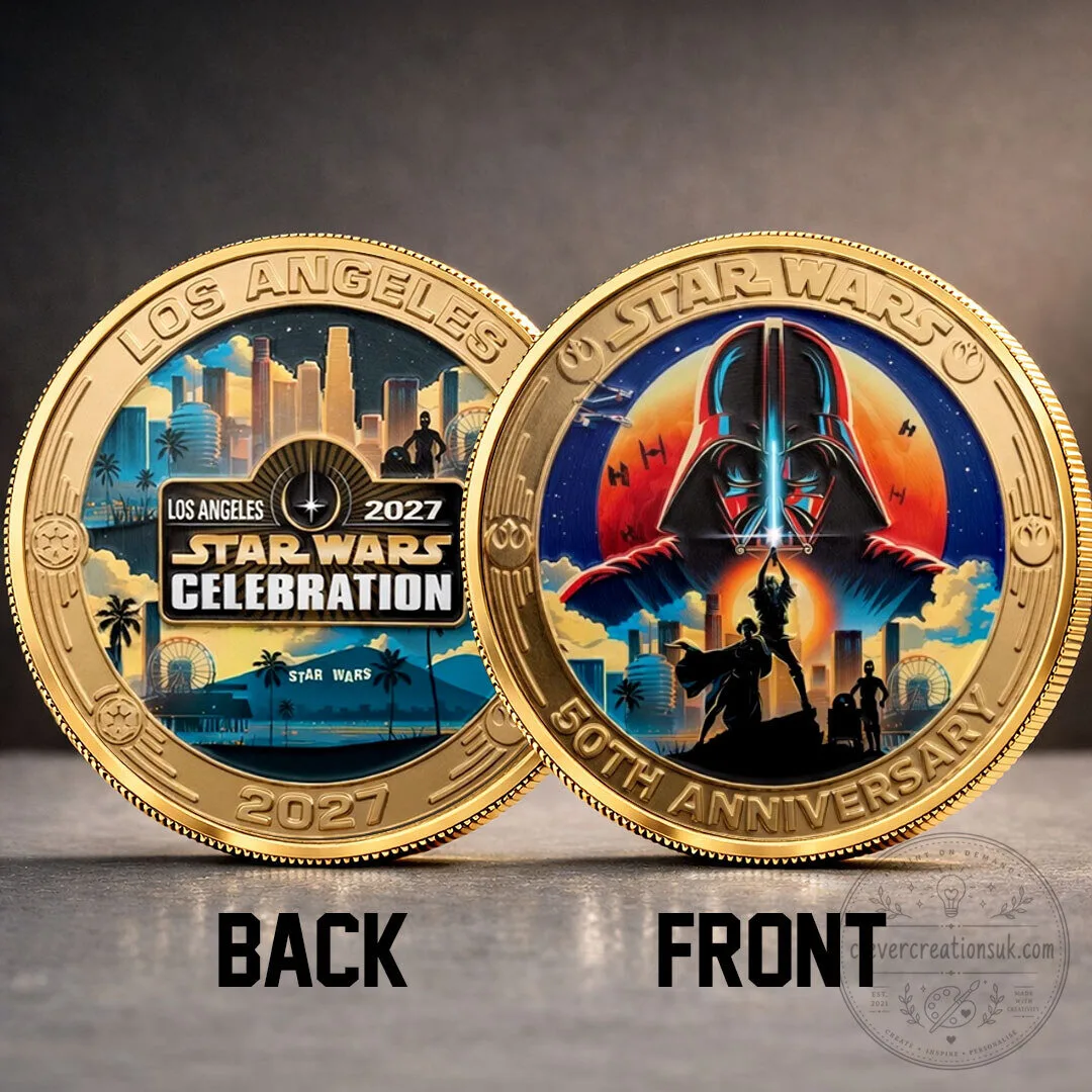 Darth Vader Commemorative Coin for the 50th Anniversary of Star Wars - Los Angeles Celebration
