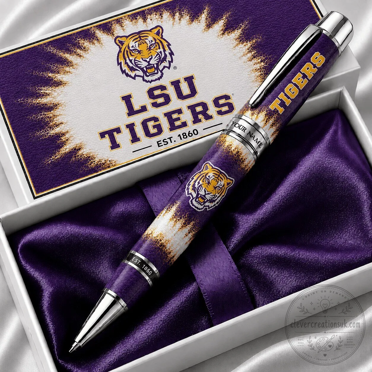 LSU Tigers NCAA College Football Ballpoint Pen Custom Engraved Name Gift