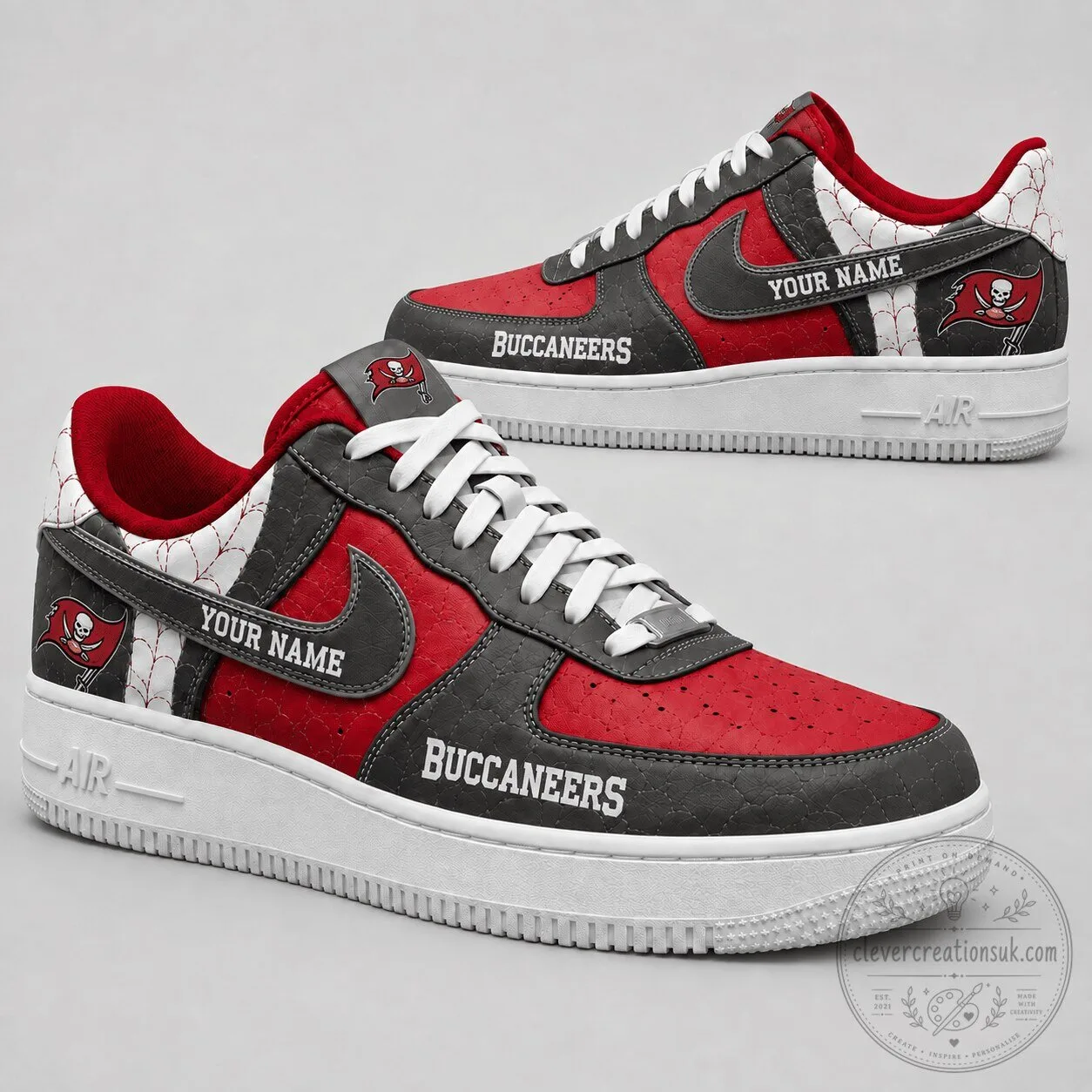 Tampa Bay Buccaneers Personalized Custom Name Low Top Shoes