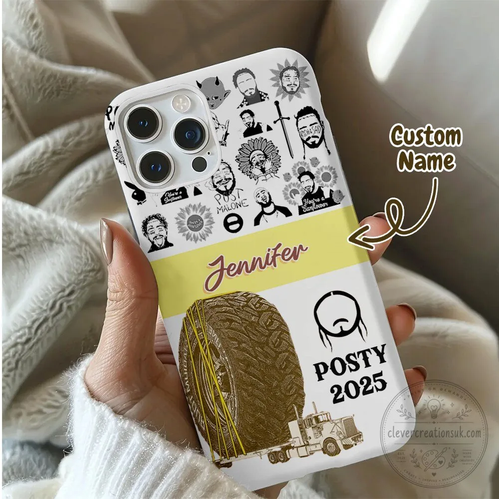 Post Malone Sunflower Custom Name Music Fan Art Phone Case