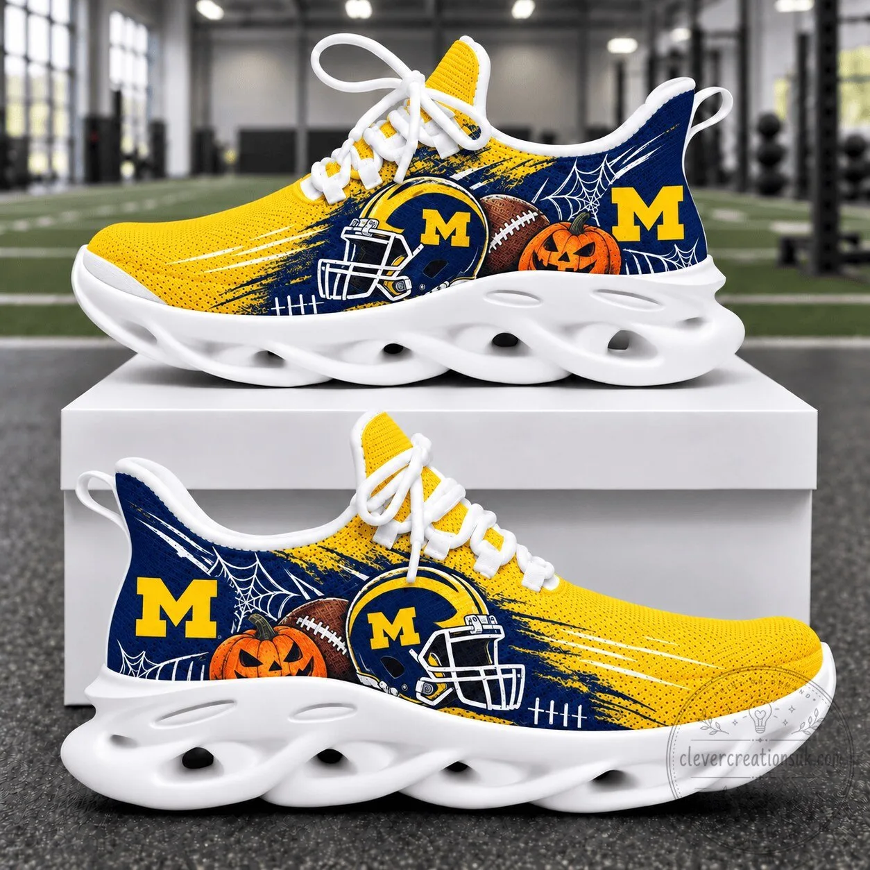 Michigan Wolverines Halloween Football Team Chunky Sneakers